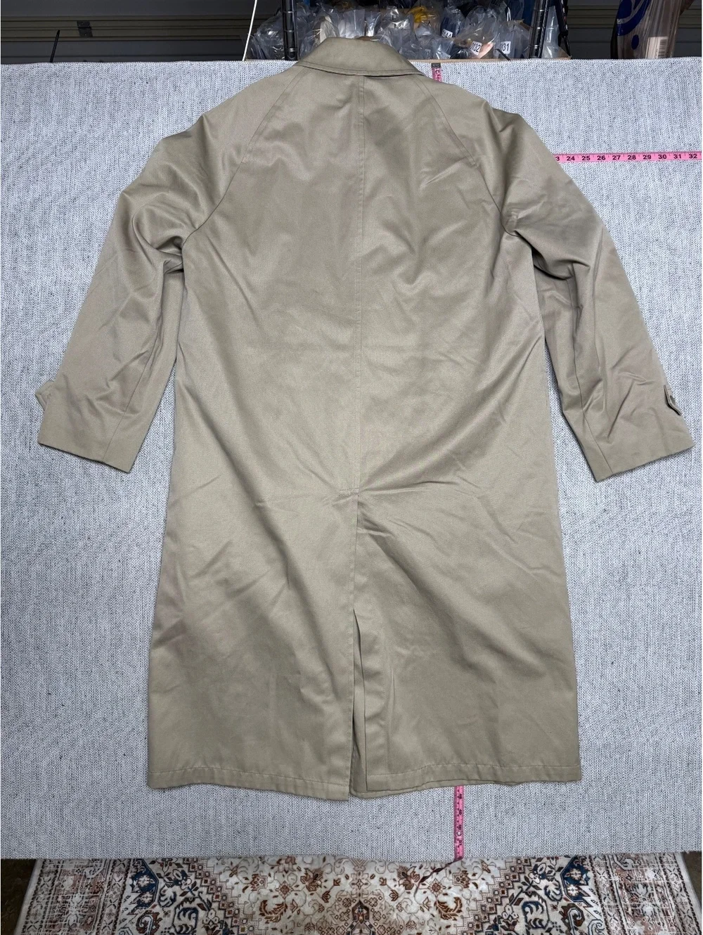 London Fog Classic Men's Trench Coat Size 40 Regular Tan
